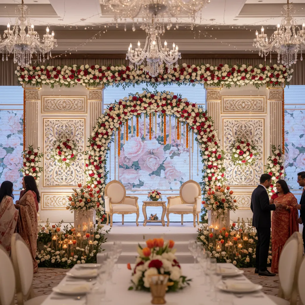 Wedding venue flower decoration service