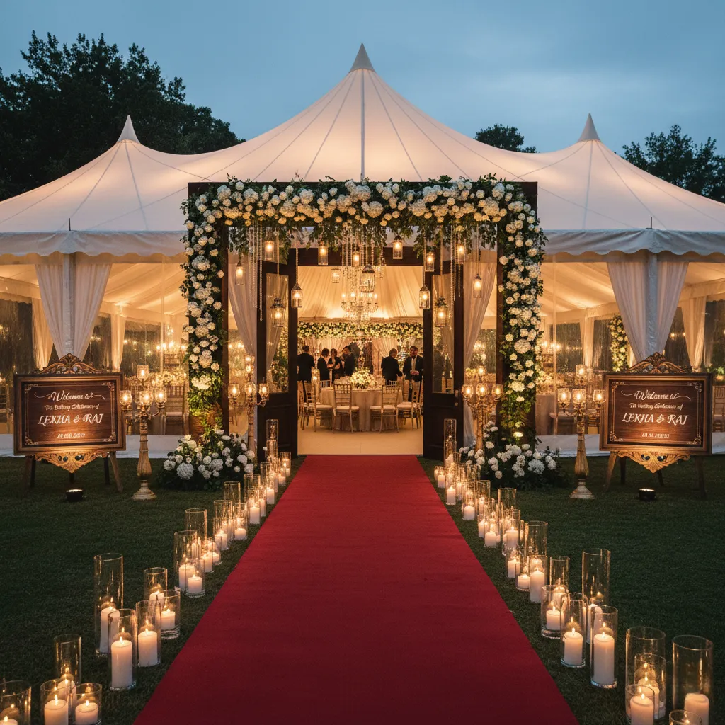 Pagoda Tent setup for wedding and events