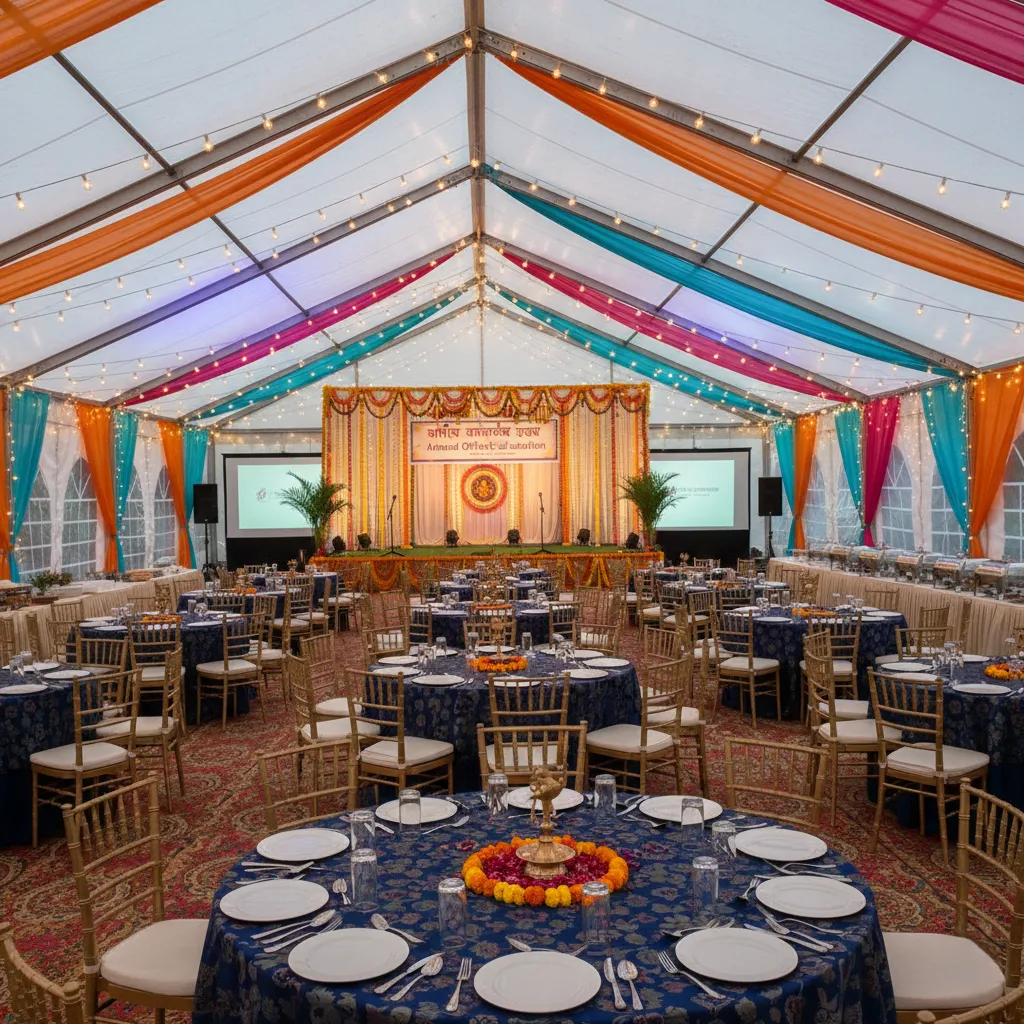 Professional temporary hall setup by Dream Decors