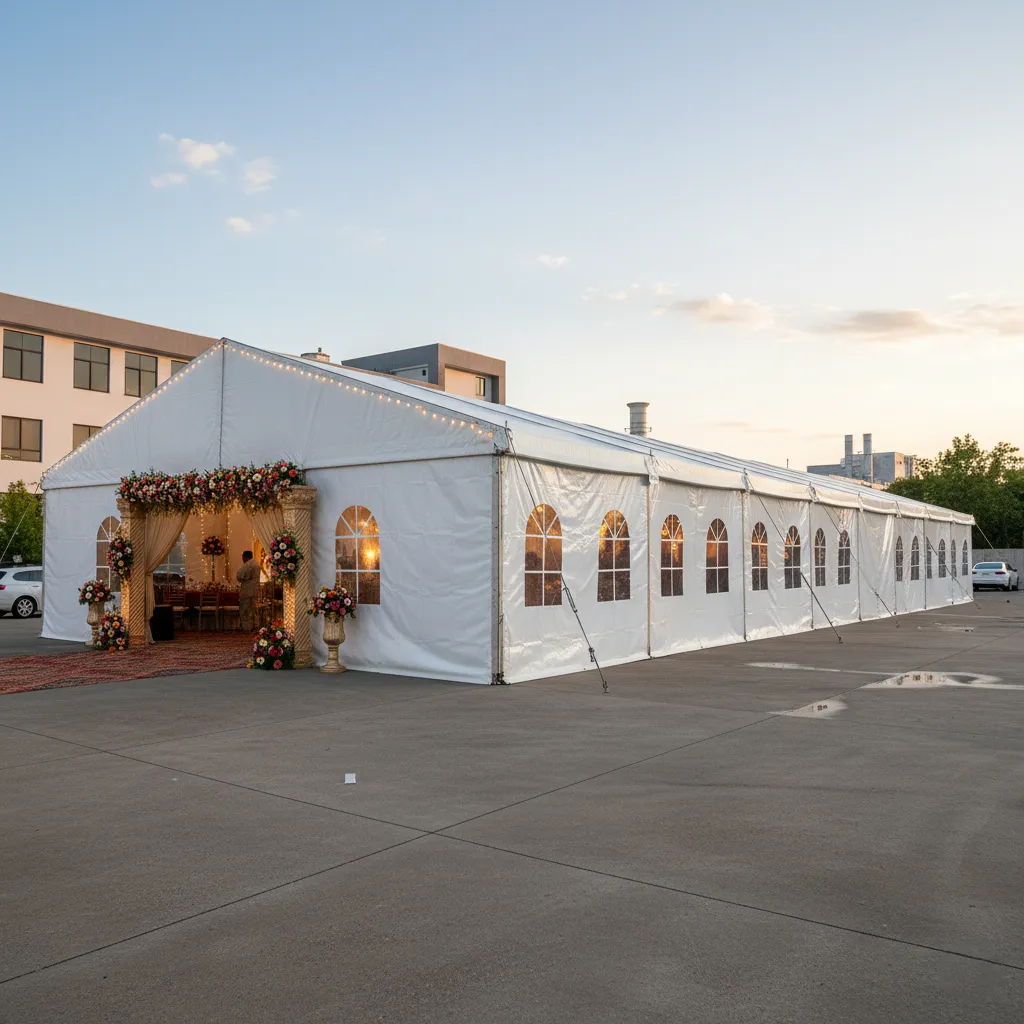 Temporary hall setup for wedding functions