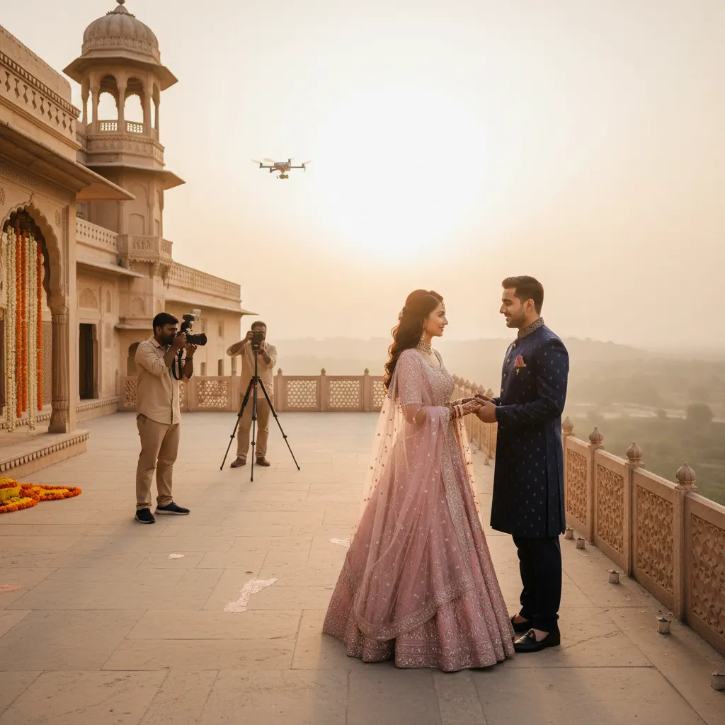 Professional wedding video shoot